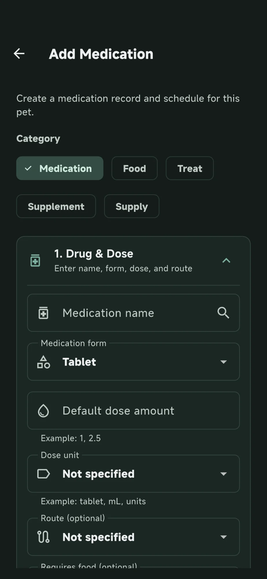 Catalog Setup (Dark Mode)