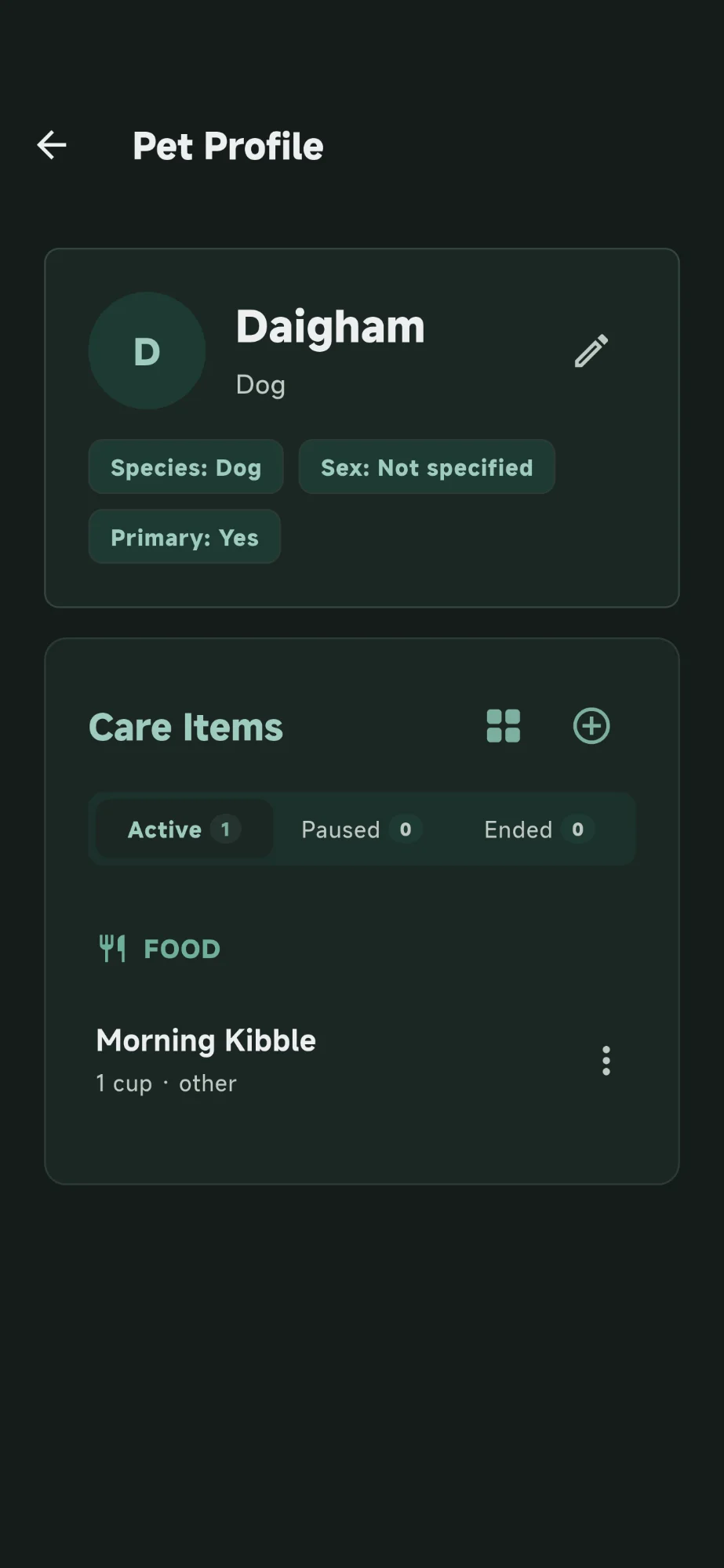 Multiple Pets (Dark Mode)