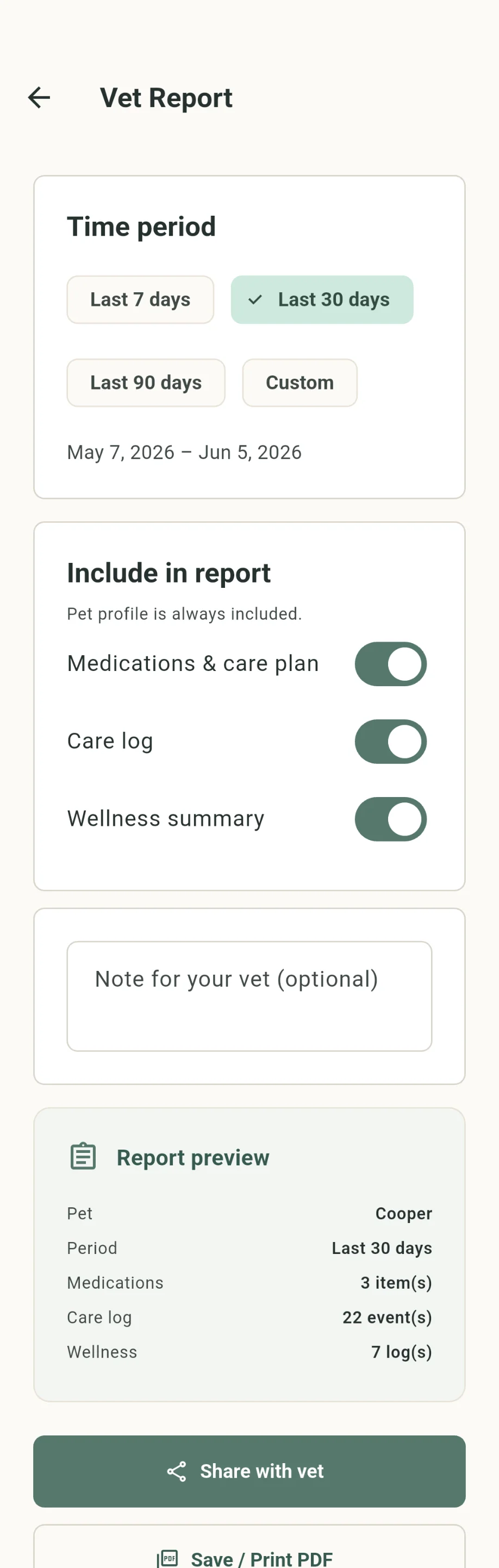 Report Settings (Light Mode)
